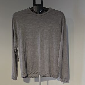 Peter Millar Crown Crafted Shirt Mens Large Gray Merino Wool Cashme Size L